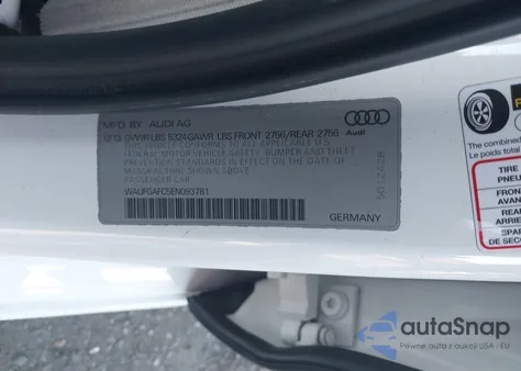 2014 Audi A6 3.0T Premium Plus z USA, uszkodzony, nr VIN WAUFGAFC5EN093781